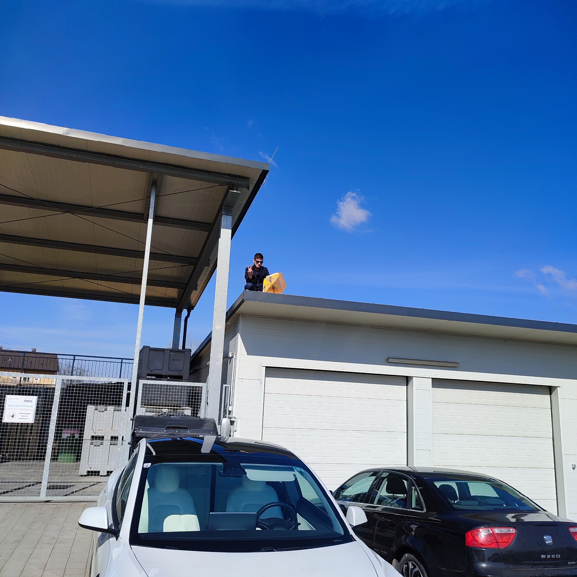 Drohnenflug über den Platz